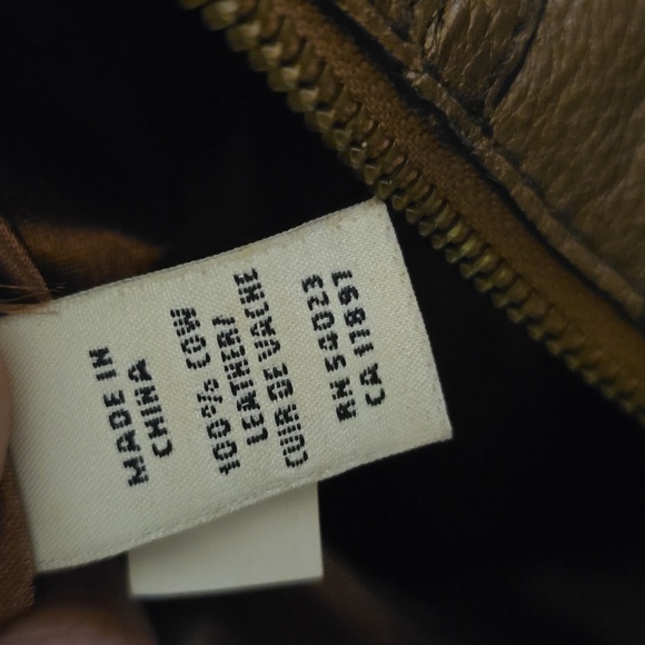 Banana Republic y2k-style bronze pebbled leather shoulder bag EUC - Picture 16 of 16